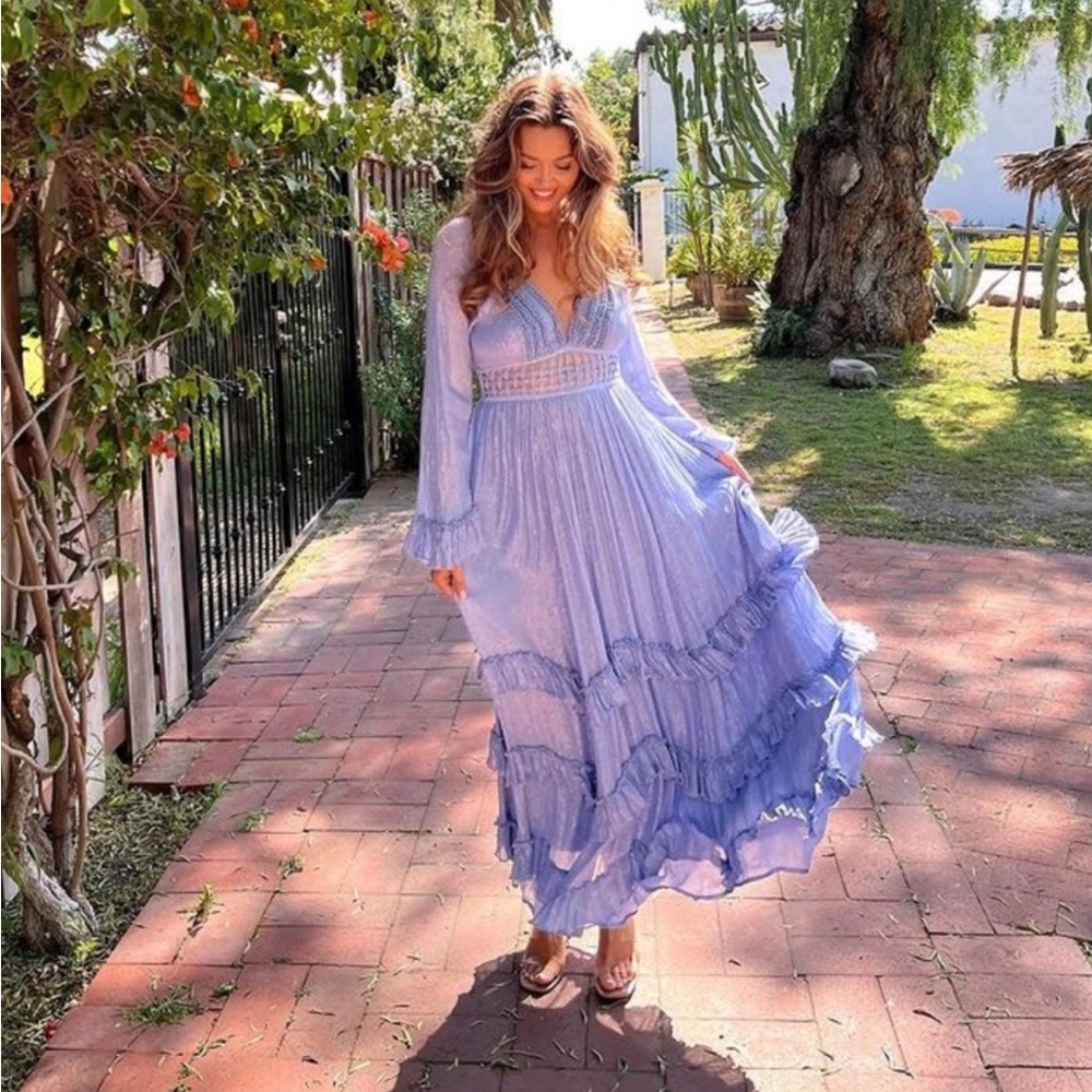 Free People Blue Maxi Dress